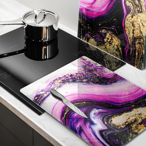 Protector pared cocina Diseño abstracto oro