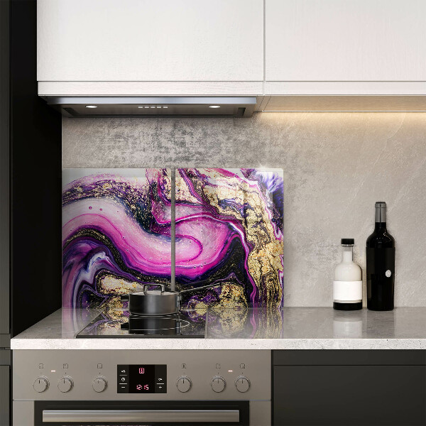 Protector pared cocina Diseño abstracto oro