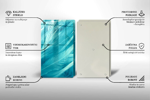 Protector pared cocina Plumas delicadas