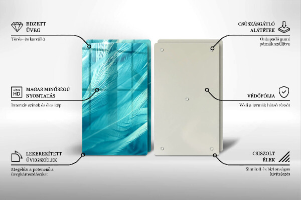 Protector pared cocina Plumas delicadas