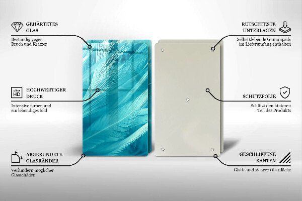 Protector pared cocina Plumas delicadas