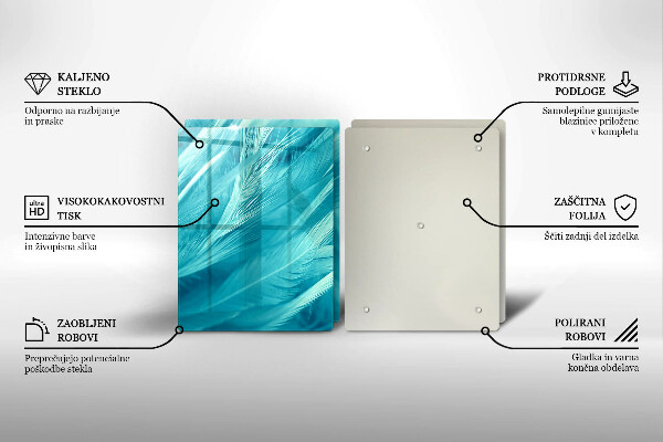 Protector pared cocina Plumas delicadas