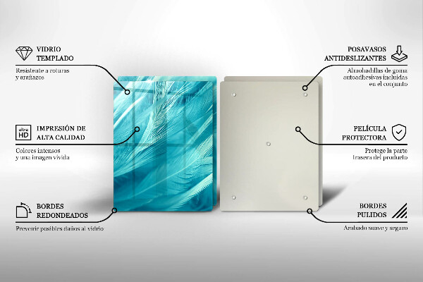 Protector pared cocina Plumas delicadas