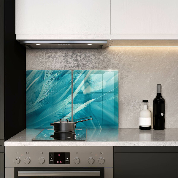 Protector pared cocina Plumas delicadas