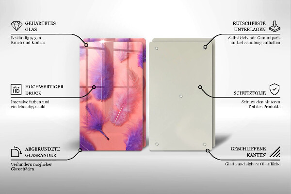 Protector pared cocina Plumas esponjosas