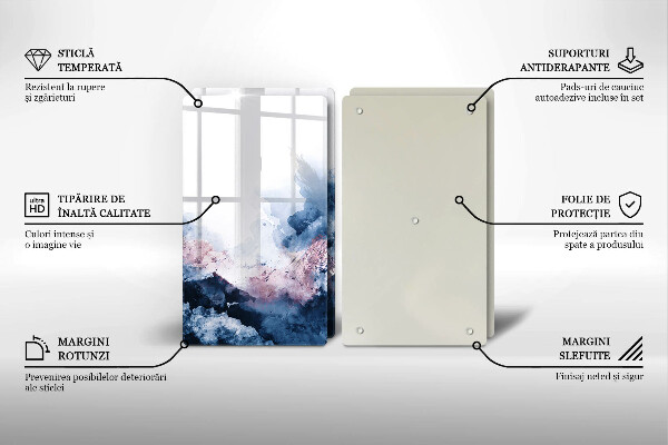 Protector pared cocina Montañas pintadas abstractas