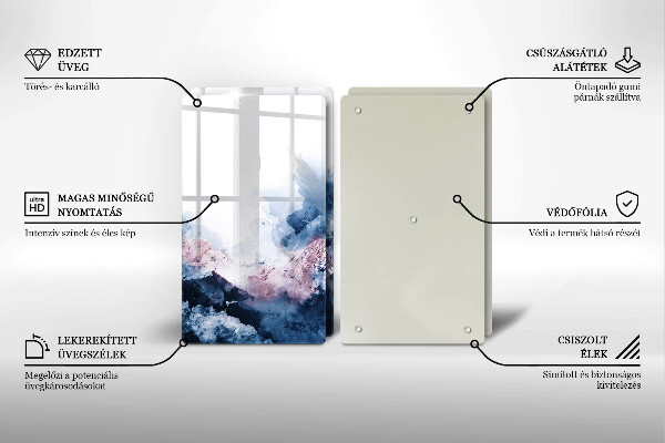 Protector pared cocina Montañas pintadas abstractas