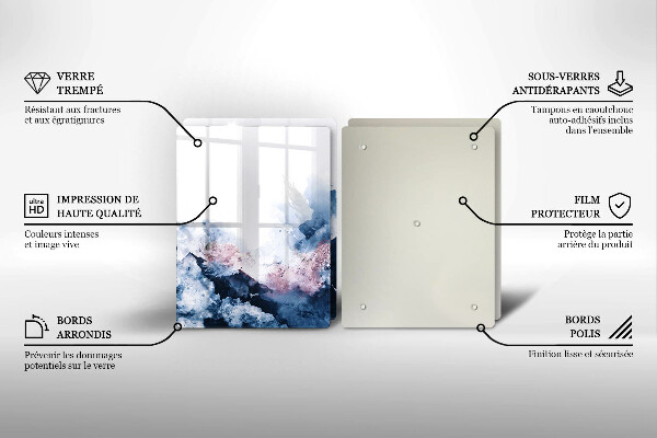 Protector pared cocina Montañas pintadas abstractas