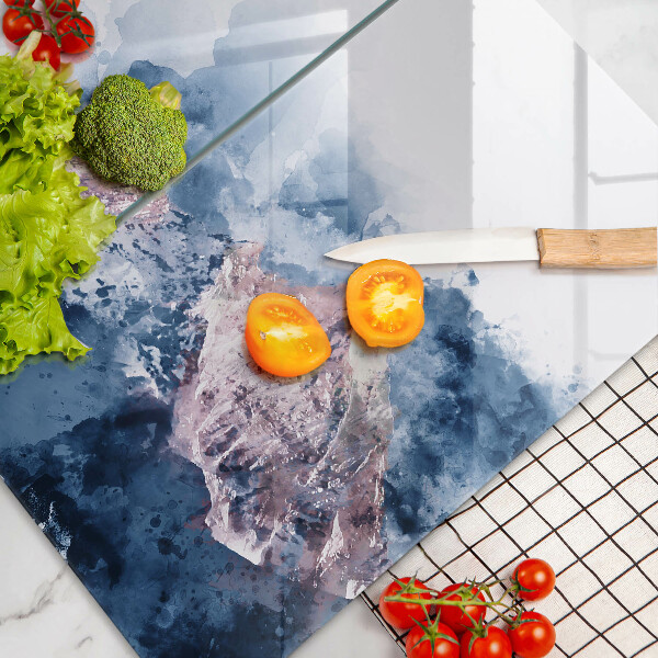 Protector pared cocina Montañas pintadas abstractas