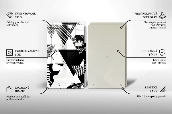 Protector pared cocina Triángulos geométricos