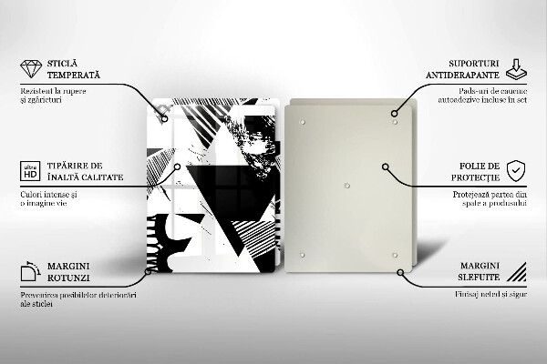 Protector pared cocina Triángulos geométricos