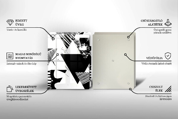 Protector pared cocina Triángulos geométricos