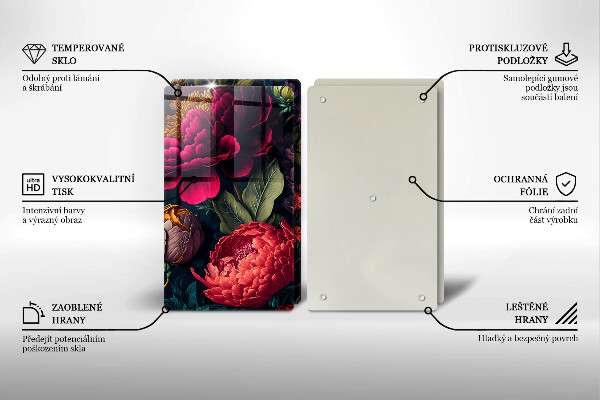 Protector pared cocina Hermosas flores