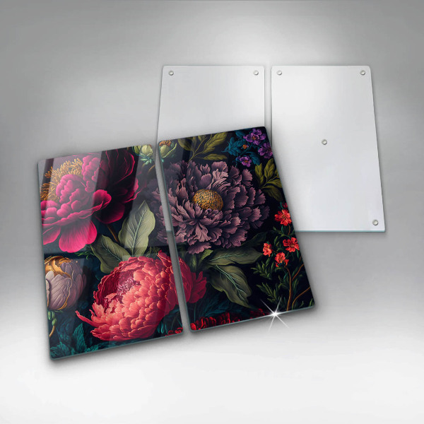 Protector pared cocina Hermosas flores