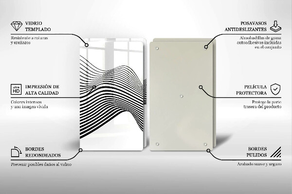 Protector pared cocina Abstracción lineal