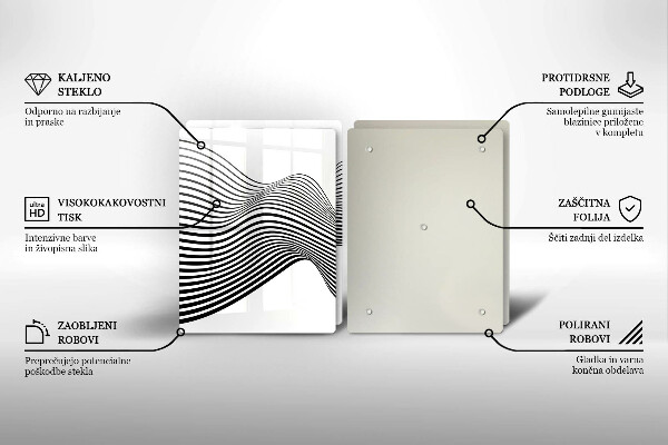 Protector pared cocina Abstracción lineal