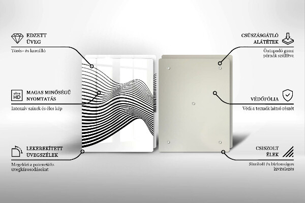 Protector pared cocina Abstracción lineal