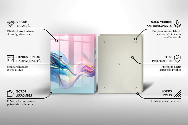 Protector pared cocina Abstracción pastel