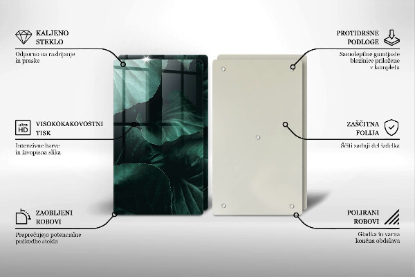 Protector pared cocina Hojas oscuras salvajes