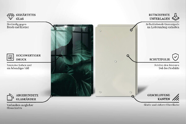 Protector pared cocina Hojas oscuras salvajes