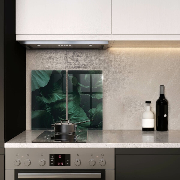 Protector pared cocina Hojas oscuras salvajes