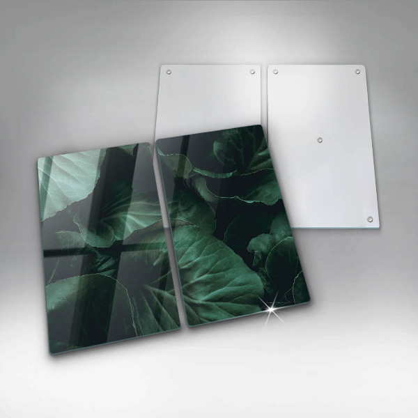 Protector pared cocina Hojas oscuras salvajes