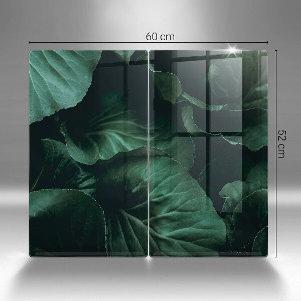 Protector pared cocina Hojas oscuras salvajes