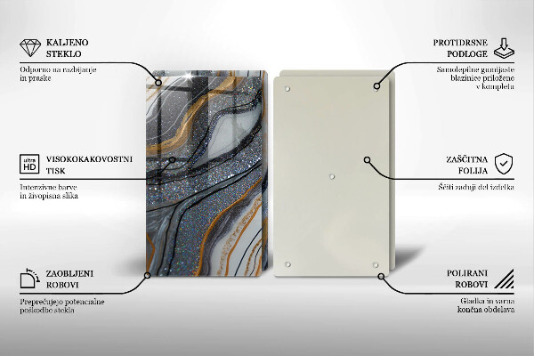 Protector pared cocina Roca con oro