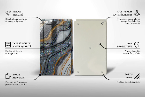 Protector pared cocina Roca con oro