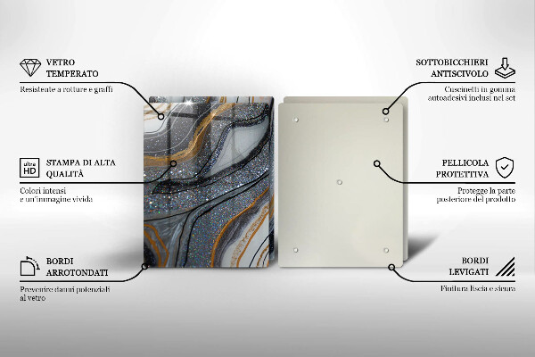 Protector pared cocina Roca con oro