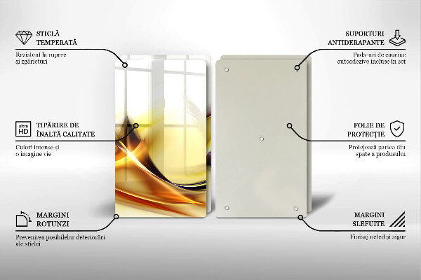 Protector pared cocina Líneas abstractas de luz