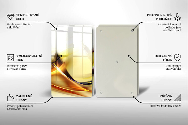 Protector pared cocina Líneas abstractas de luz