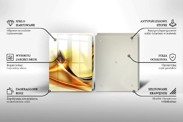 Protector pared cocina Líneas abstractas de luz