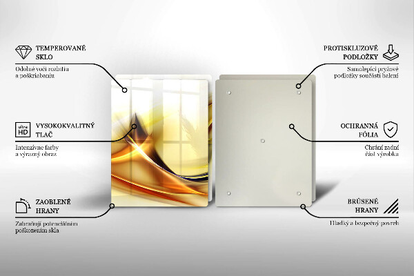 Protector pared cocina Líneas abstractas de luz