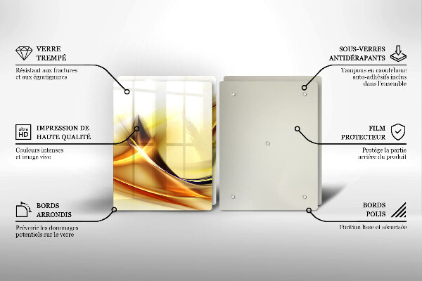 Protector pared cocina Líneas abstractas de luz