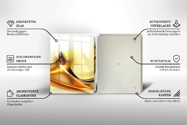 Protector pared cocina Líneas abstractas de luz