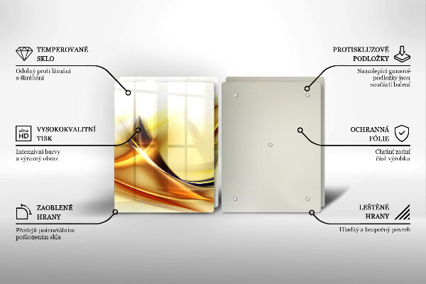 Protector pared cocina Líneas abstractas de luz