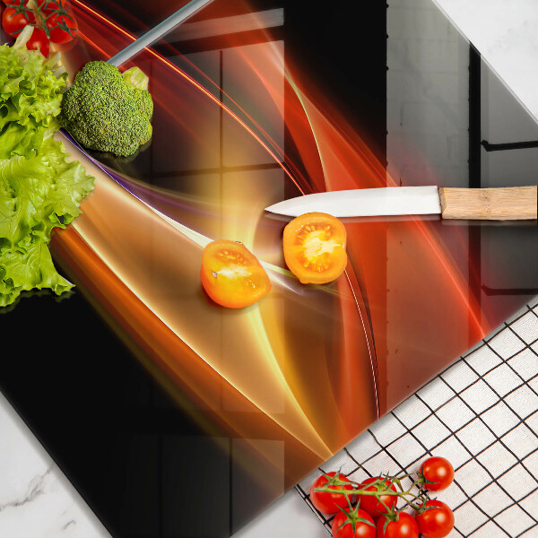 Protector pared cocina Luz y humo abstractos