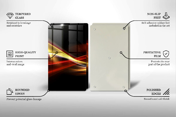 Protector pared cocina Luz y humo abstractos