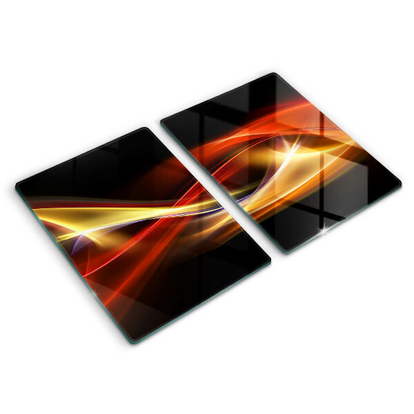 Protector pared cocina Luz y humo abstractos