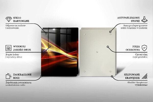 Protector pared cocina Luz y humo abstractos