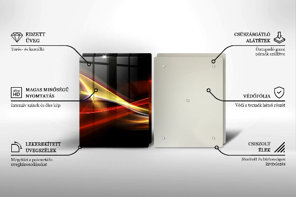 Protector pared cocina Luz y humo abstractos