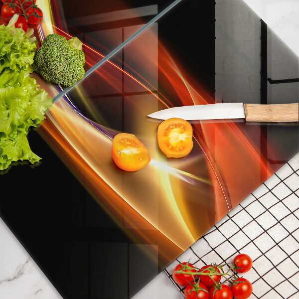 Protector pared cocina Luz y humo abstractos