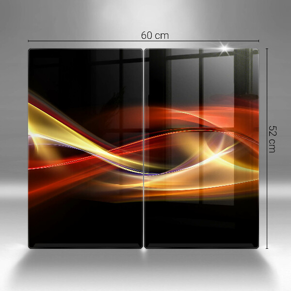 Protector pared cocina Luz y humo abstractos