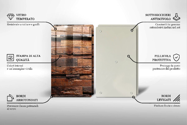 Protector pared cocina Tableros de madera decorativos