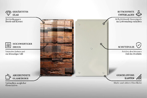 Protector pared cocina Tableros de madera decorativos