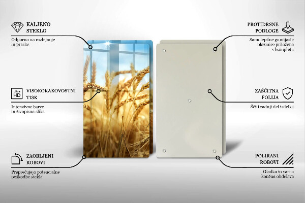 Protector pared cocina Espigas de cereales en el campo.