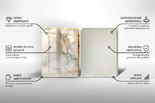 Protector pared cocina Textura de mármol con oro.