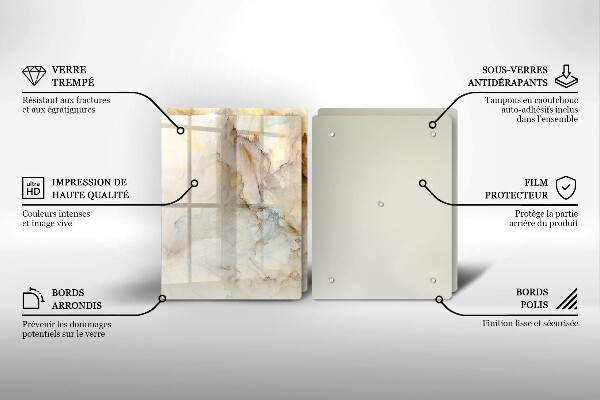 Protector pared cocina Textura de mármol con oro.