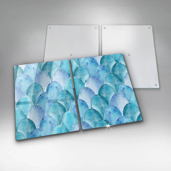 Protector pared cocina Escamas de acuarela